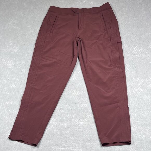 Athleta Pants Womens Size 8P Cognac Brown Uptown Ankle Pant Pockets S/530632-01 - Picture 1 of 14